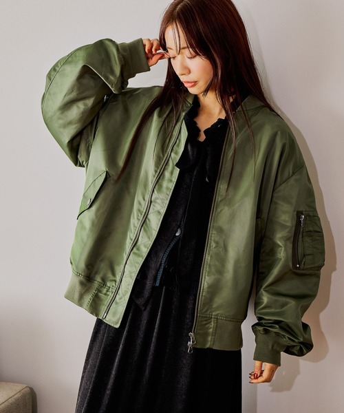 JUSGLITTY 2024モデル ＭＡ－１春物 ブルゾン ジャスグリッティー JUSGLITTY（ジャスグリッティー）の「撥水ショートブルゾン（その他
