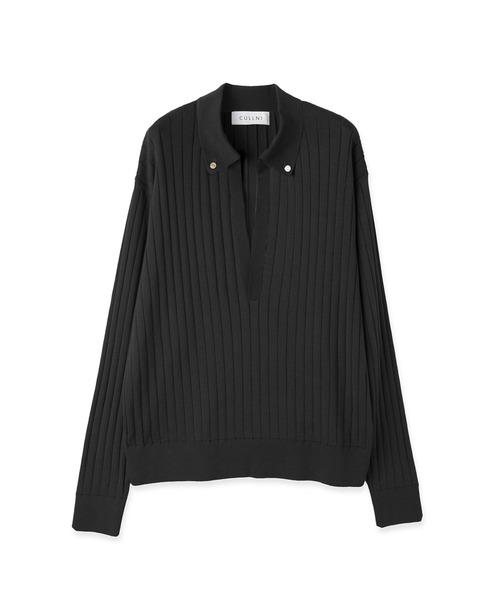 ニット/セーター willfully skipper round cut rib tops CULLNI（クルニ） セーター ニット Wide Rib Skipper Collar Knit