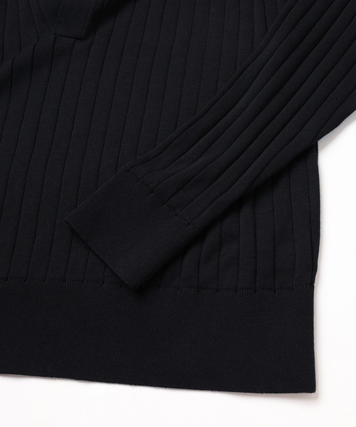 セーター ニット Wide Rib Skipper Collar Knit Pullover メンズ レディースの画像