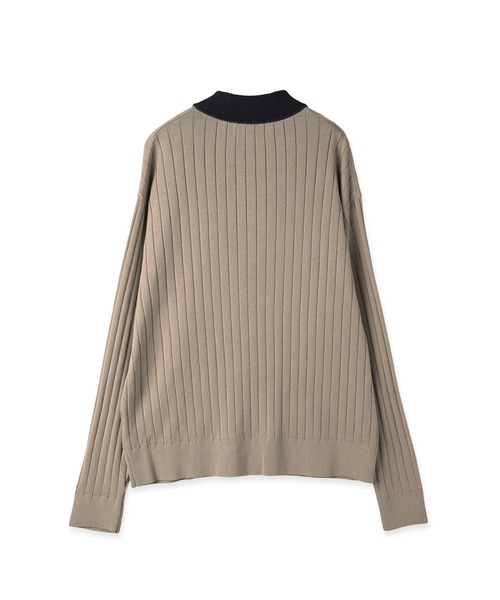 セーター ニット Wide Rib Skipper Collar Knit Pullover メンズ レディースの画像