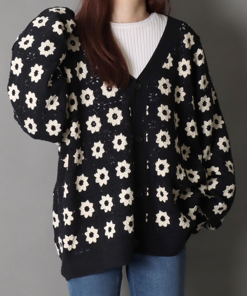 「SITRY」 「suggestion」ニットカーディガン FREE ブラック メンズ_画像3