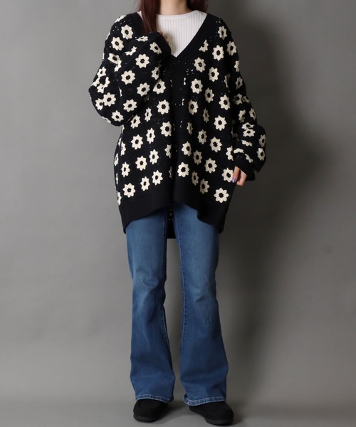 「SITRY」 「suggestion」ニットカーディガン FREE ブラック メンズ_画像7