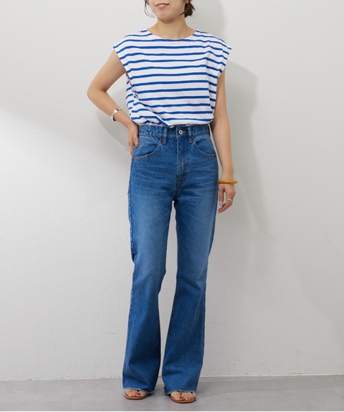 「SHENERY」 ブーツカットデニムパンツ 38 ブルー レディースの画像