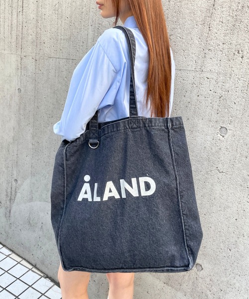ALAND トートバッグ 「UNISEX」ALAND／ウォッシュデニムマチトート 