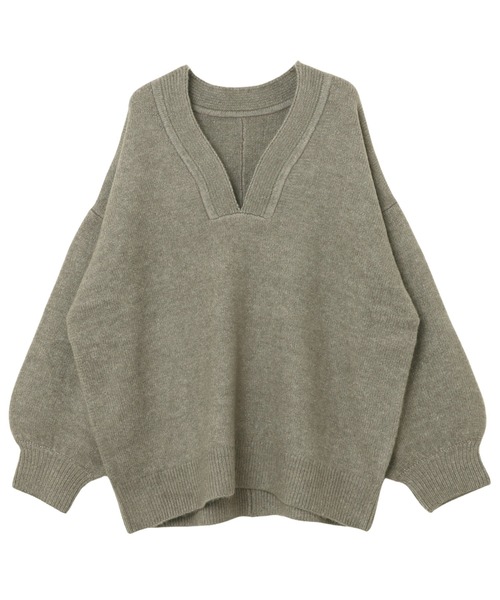 「andme」 長袖ニット F(M) グレー レディース_画像7