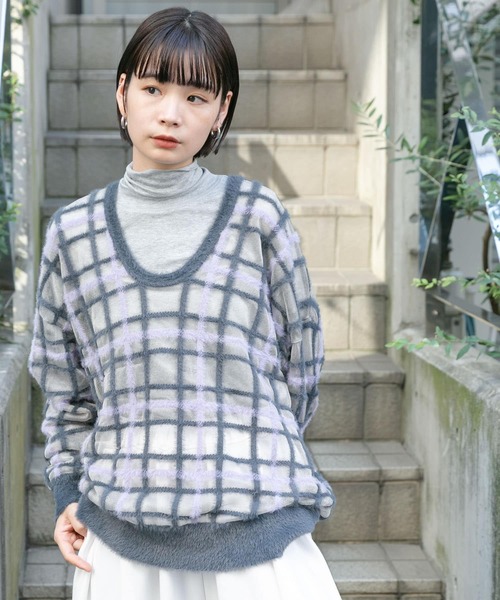 「KBF」 長袖ニット ONE オレンジ系その他 レディース_画像4