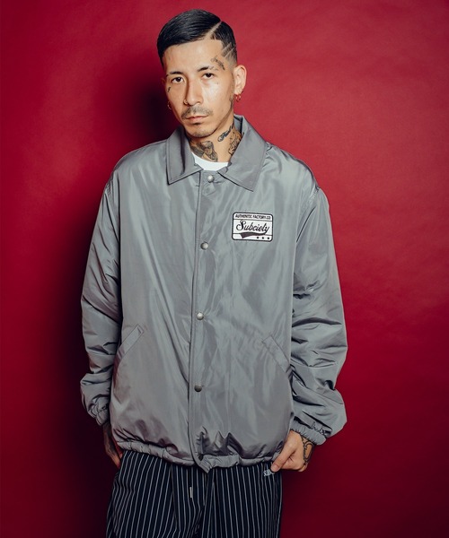 「Subciety」 コーチジャケット X-LARGE ブラック メンズの画像