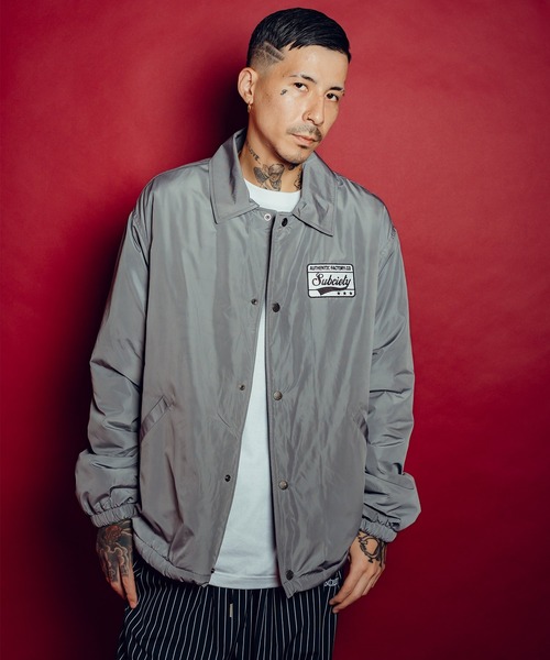 「Subciety」 コーチジャケット X-LARGE ブラック メンズの画像