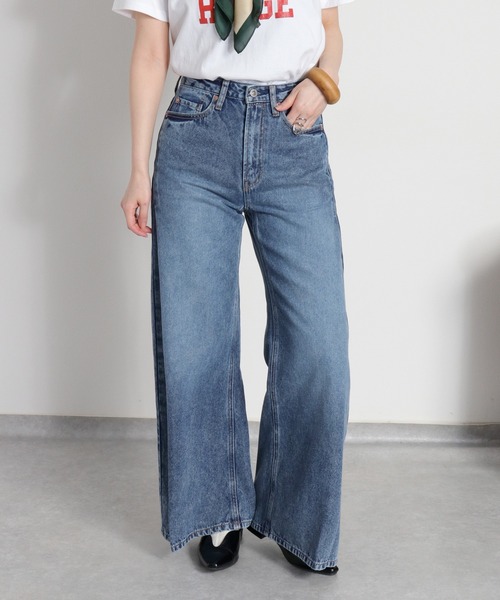 新品 未使用*フレアワイドデニムパンツ cepo（セポ） ジーンズ デニム デニムパンツ 「軽やかに広がる、美脚