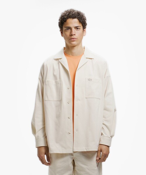 LACOSTE（ラコステ） シャツ 鹿の子地オープンカラーシャツジャケット