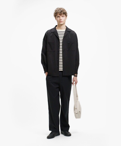LACOSTE（ラコステ） シャツ 鹿の子地オープンカラーシャツジャケット