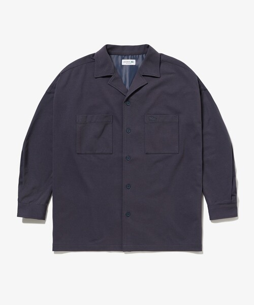 LACOSTE（ラコステ） シャツ 鹿の子地オープンカラーシャツジャケット