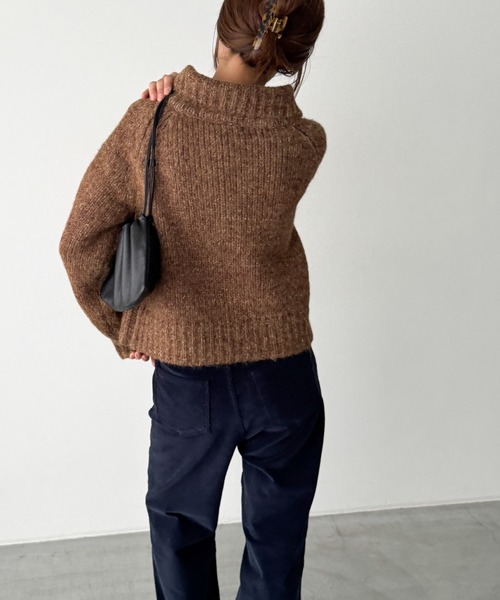 「CANAL JEAN」 「El mar」ニットカーディガン ONE SIZE ブラウン レディースの画像