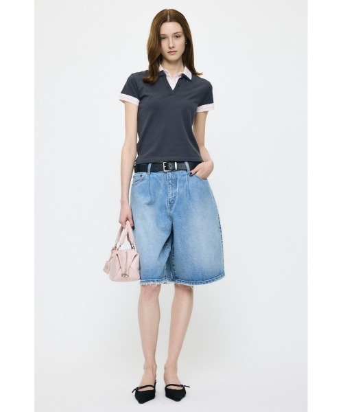 MOUSSY（マウジー） tシャツ CONTRAST POLO トップス レディース