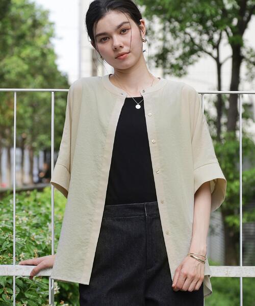 THE SHOP TK ブラウス シャツ 夏 「高レビュー/体型カバー」さらっと
