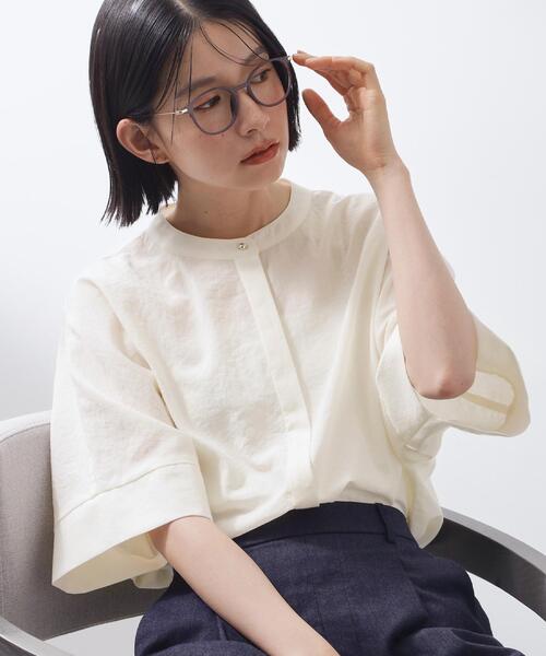 THE SHOP TK ブラウス シャツ 夏 「高レビュー/体型カバー」さらっと
