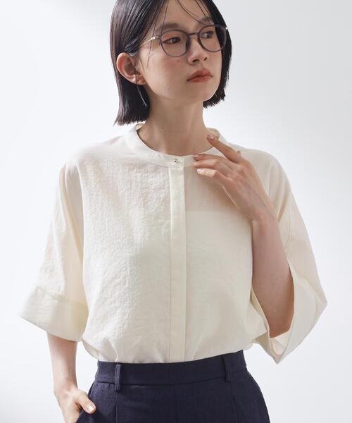 THE SHOP TK ブラウス シャツ 夏 「高レビュー/体型カバー」さらっと 