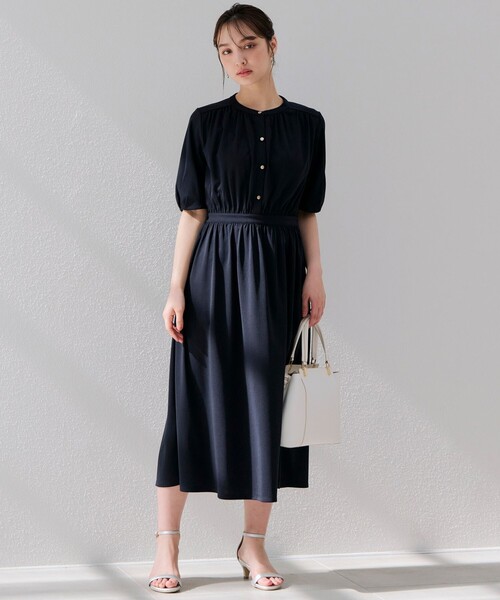 「ANY SIS」 半袖ワンピース 3 ネイビー レディース_画像8