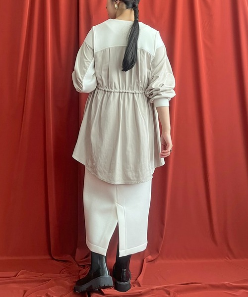 「LHELBIE」 長袖ワンピース M オフホワイト レディース_画像4