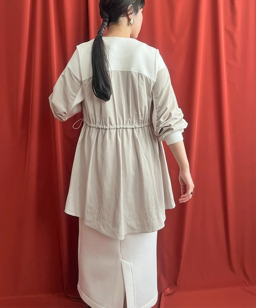 「LHELBIE」 長袖ワンピース M オフホワイト レディース_画像8