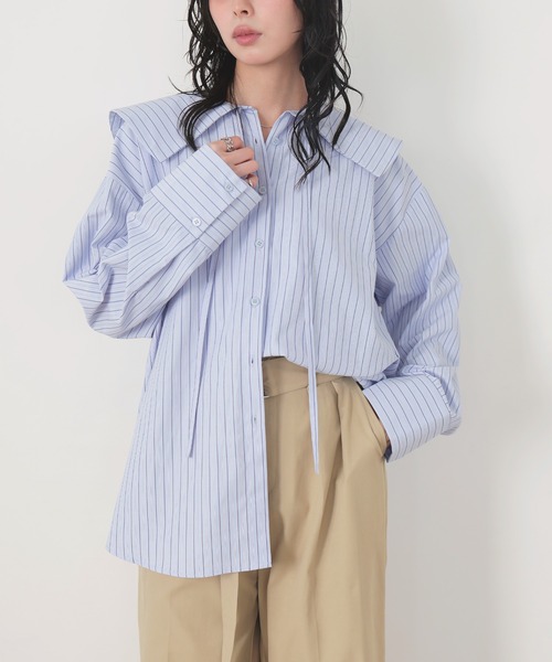 「LIAN」 長袖シャツ FREE イエロー レディース_画像6