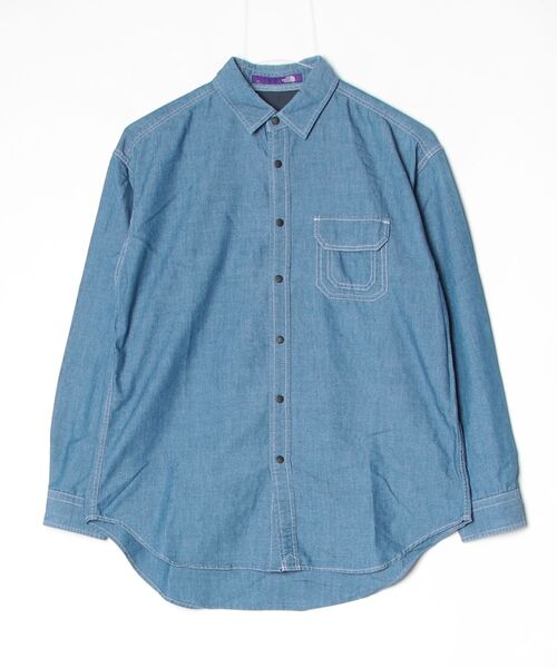 THE NORTH FACE PURPLE LABEL 「THE LABEL」 長袖シャツ WS ブルー 