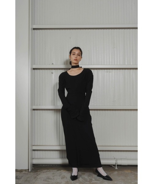 「Knuth Marf」 長袖ワンピース MEDIUM グレイッシュベージュ レディース_画像4