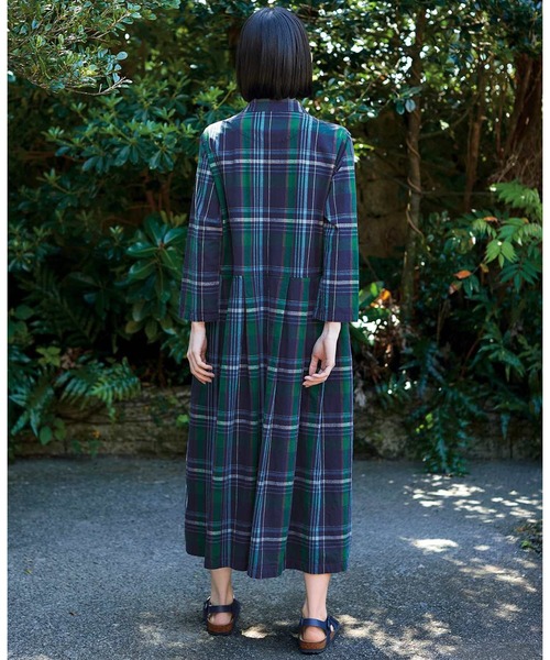 「Sunny clouds」 シャツワンピース X-LARGE ネイビー レディース_画像4