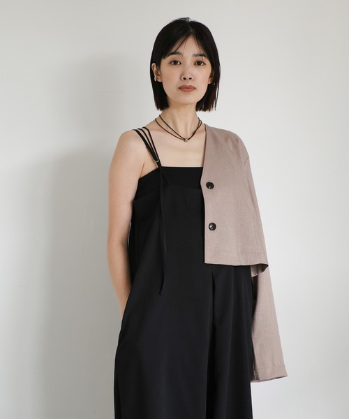 「select MOCA Et」 オーバーオール MEDIUM ブラック レディース_画像2