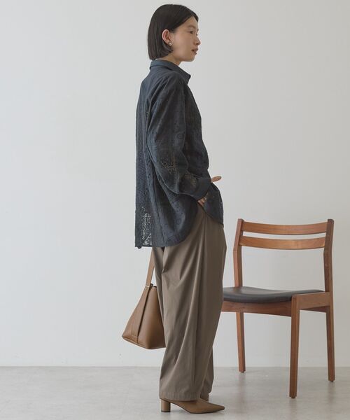 「AMERICAN HOLIC」 イージーパンツ L カーキ レディース_画像7