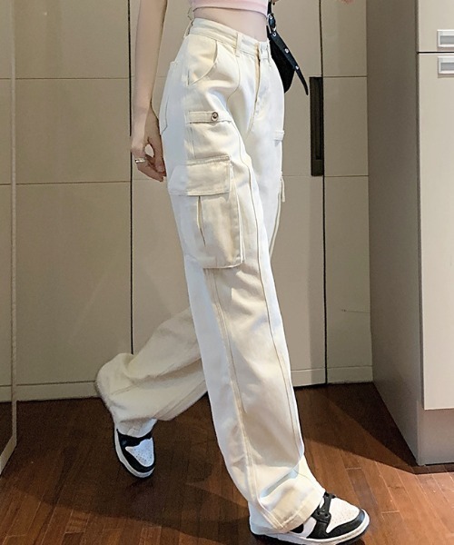 「FREE STYLISTS」 カーゴパンツ X-LARGE ブラウン レディース_画像3