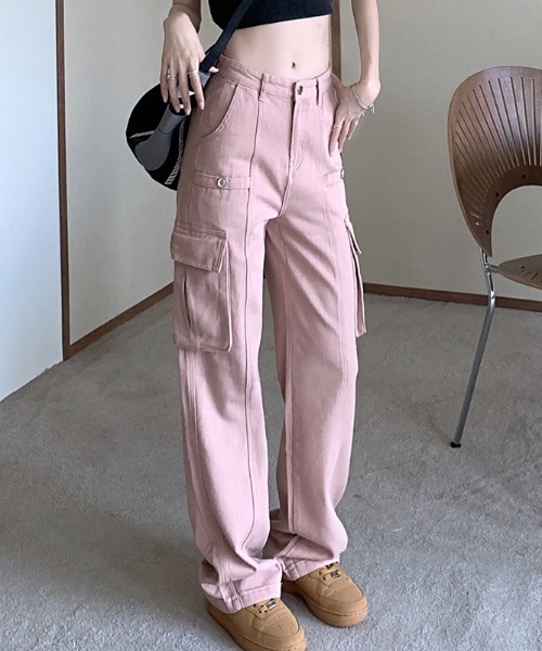 「FREE STYLISTS」 カーゴパンツ X-LARGE ブラウン レディース_画像6