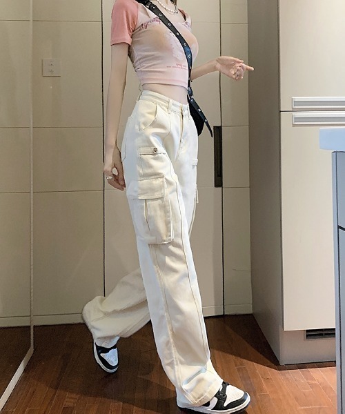 「FREE STYLISTS」 カーゴパンツ X-LARGE ブラウン レディース_画像7
