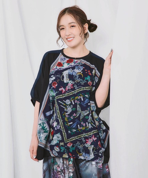 iS ScoLar（イズスカラー） tシャツ 半袖 562257：スカーフ柄 