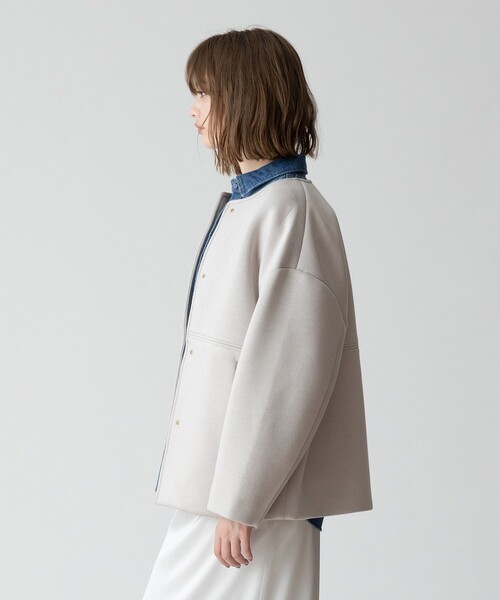 「allureville」 ノーカラージャケット 2 ベージュ レディース_画像7