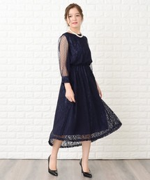 【送料無料】蝶 花柄レース フィッシュテール ドレス ワンピース 楽天市場】フィッシュテール ドレス ワンピース ミディ丈 ひざ丈
