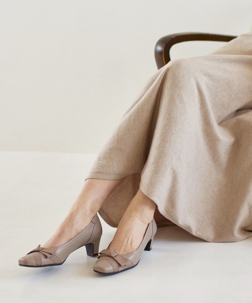 Riz raffinee（リズ ラフィーネ） パンプス 「3E」グログランリボン