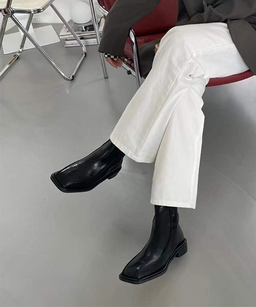 安いお得 ブーツ Square flat short boots chs21a043 ZOZOTOWN PayPayモール店 - 通販 - PayPayモール 日本製定番