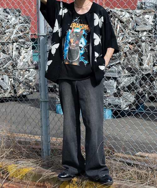   Jeans 黒 タンクトップ S/M セット Studio D'Artisan D1864 Kurozome Dyed BLACKEST-BLACK Jeans