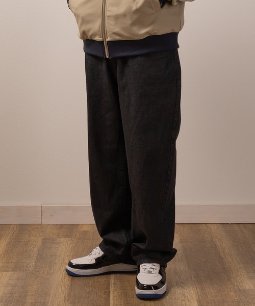 カジュアル メンズ ウォッシュドワイドパンツ ジーンズ シンプル ジーンズ 「0」ワイドシルエットデニムパンツ/ワイドテーパード