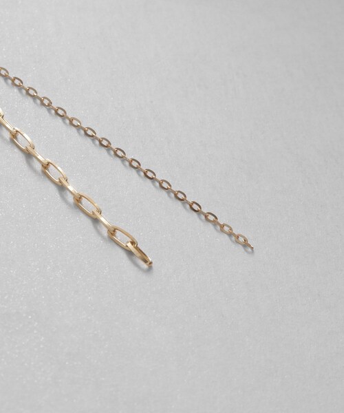 COCOSHNIK（ココシュニック） ピアス K10フリンジチェーン中折れ