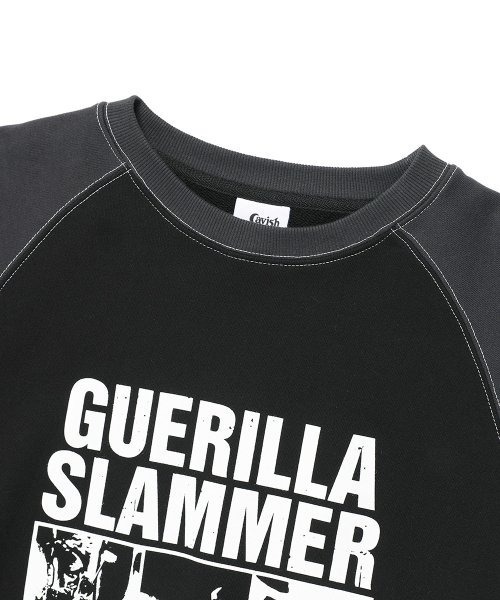 トレーナー スウェット A'GEM/9 × .kom「CAVISH/カビシ」GUERILLA SLAMMERS RAGLAN SWEATSHIRT/ラ Cavish トレーナー スウェット A'GEM/9 × .kom「CAVISH/カビシ