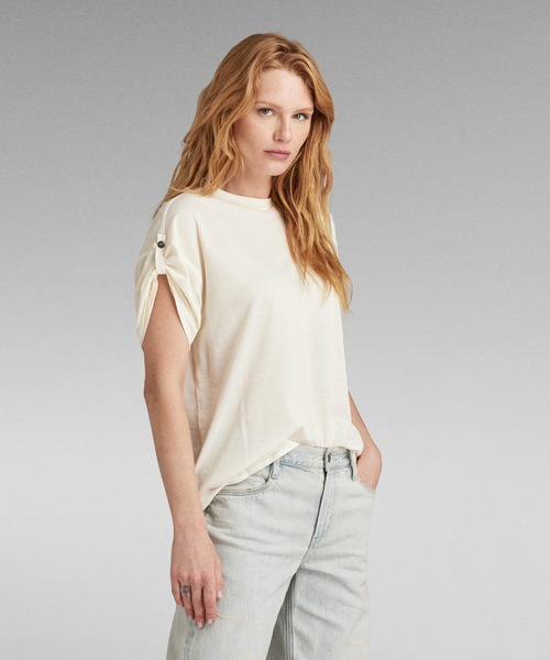 G-STAR RAW tシャツ Tシャツ ADJUSTABLE SLEEVE LOOSE TOP/ルーズ 