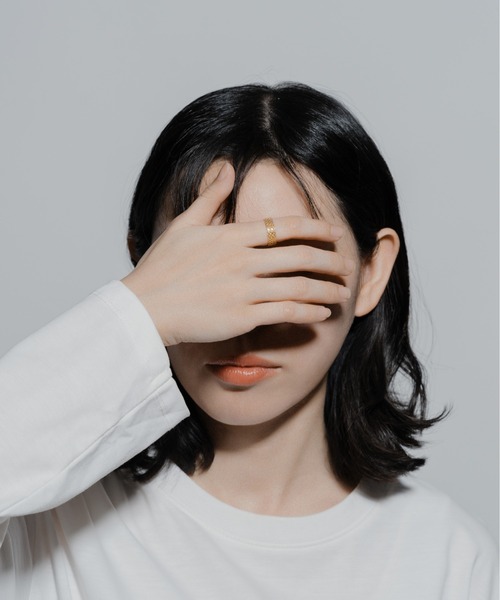 K18リング　4.91g K18ダイヤモンド縦溝 リング （リング）｜COCOSHNIK / ココシュニック