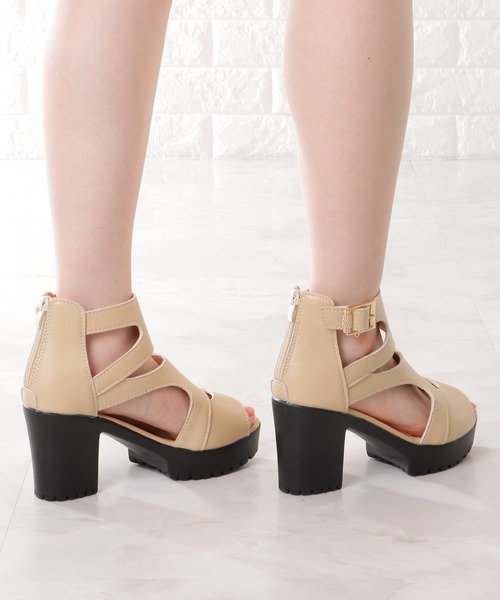 Lace Ladies（レースレディース） サンダル 厚底 カットアウト