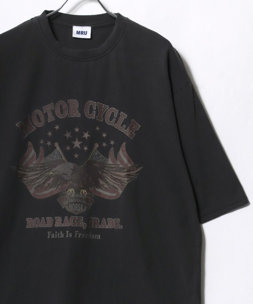MRU tシャツ MRU/エムアール・ユー ヴィンテージライク ピグメント加工