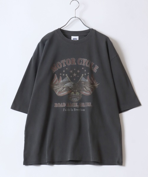 MRU tシャツ MRU/エムアール・ユー ヴィンテージライク ピグメント加工 