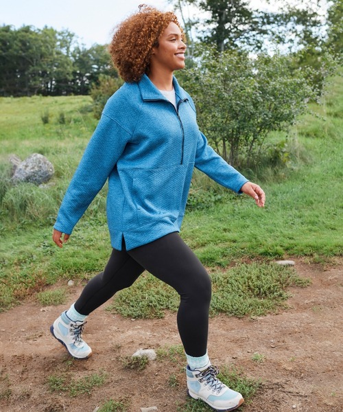 フレックスフォワード・キルト・ハーフジップ・プルオーバー 米国フィット・プチ レディース L.L.Bean フレックスフォワード・キルト・ハーフジップ・プル