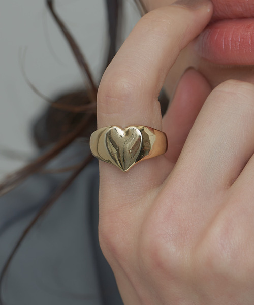 指輪・リング Chunky Heart Ring #3470 Chunky Heart Ring | Elle Perahia