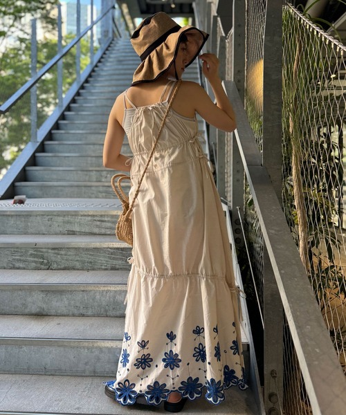 CIAOPANIC（チャオパニック） ワンピース INDIA裾レースシャーリング